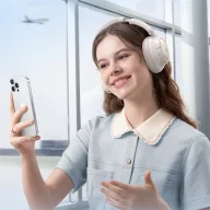   Baseus Bass BH1 bluetooth fejhallgató, aktív zajszűréssel ANC, fehér