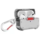 Skinarma Mecha AirPods Pro 2 tok karabinerrel, Chrome, ezüst-piros