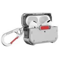   Skinarma Mecha AirPods Pro 2 tok karabinerrel, Chrome, ezüst-piros