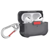   Skinarma Mecha AirPods Pro 2 tok karabinerrel, Smoke, szürke-piros