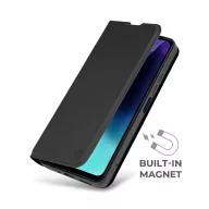   OBAL:ME SmoothTouch Samsung Galaxy A27 flip tok kártyatartóval, mágneses záródás, fekete