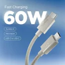 Spigen EB6015CC USB-C-USB-C töltő- és adatkábel, 60W, 1,5m, Natural Titanium, bézs