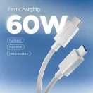 Spigen EB6015CC USB-C-USB-C töltő- és adatkábel, 60W, 1,5m, White, fehér