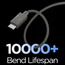 Spigen EB6015CC USB-C-USB-C töltő- és adatkábel, 60W, 1,5m, White, fehér