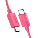 Spigen EB6010CC USB-C-USB-C töltő- és adatkábel, 60W, 1m, Pink, rózsaszín