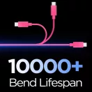 Spigen EB6010CC USB-C-USB-C töltő- és adatkábel, 60W, 1m, Pink, rózsaszín