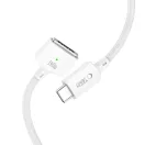 Tech-Protect MMC01 UltraBoost Macbook töltő, USB-C, MagSafe 3, 140W, 200cm, fehér