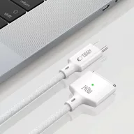   Tech-Protect MMC01 UltraBoost Macbook töltő, USB-C, MagSafe 3, 140W, 200cm, fehér