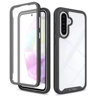   Tech-Protect Defense Samsung Galaxy A37 / A36 / A56 hátlap tok kijelző védelemmel, ütésálló, áttetsző-fekete