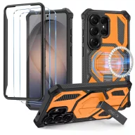   Tech-Protect Magblast MagSafe+ Samsung Galaxy S26 Ultra tok kameravédelemmel, kitámasztóval + 2db üvegfóiia, narancs