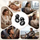 Tech-Protect QuietFit füldugó, 4db különböző méretű gumiharanggal, tokkal, fekete