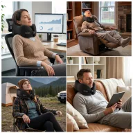   Tech-Protect ComfortRest utazó párna / nyakpárna memóriahabbal, állítható pánttal, fekete