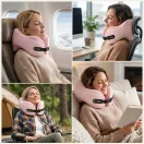 Tech-Protect ComfortRest utazó párna / nyakpárna memóriahabbal, állítható pánttal, rózsaszín