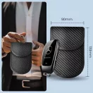 Tech-Protect KLR100 RFID blokkoló kulcstartó tok / táska, Carbon, fekete (autó kulcshoz, bankkártyához)
