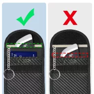   Tech-Protect KLR100 RFID blokkoló kulcstartó tok / táska, Carbon, fekete (autó kulcshoz, bankkártyához)