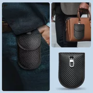   Tech-Protect KLR100 RFID blokkoló kulcstartó tok / táska, Carbon, fekete (autó kulcshoz, bankkártyához)