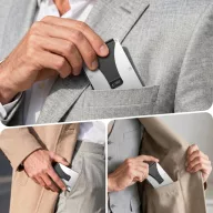   Tech-Protect Thorn RFID blokkoló kártyatartó, ezüst-fekete (bankkártyához)