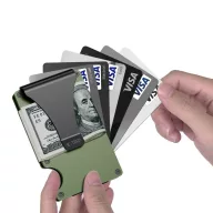   Tech-Protect Thorn RFID blokkoló kártyatartó, zöld-fekete (bankkártyához)