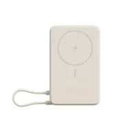   Xiaomi USB-C Powerbank / külső akkumulátor, MagSafe, kompakt, USB-C kábellel, 33W, 10.000mAh, bézs