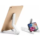 Tablet és telefontartó állvány, állítható, fehér