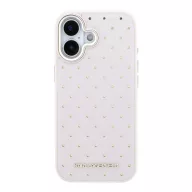  Karl Lagerfeld PU Perforated Gold Dots Apple iPhone 17 mágneses tok, MagSafe, rózsaszín-arany