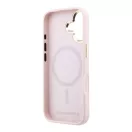 Karl Lagerfeld PU Perforated Gold Dots Apple iPhone 17 mágneses tok, MagSafe, rózsaszín-arany