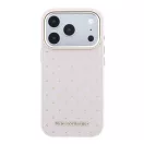 Karl Lagerfeld PU Perforated Gold Dots Apple iPhone 17 Pro mágneses tok, MagSafe, rózsaszín-arany