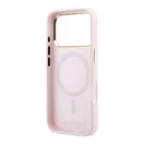 Karl Lagerfeld PU Perforated Gold Dots Apple iPhone 17 Pro mágneses tok, MagSafe, rózsaszín-arany