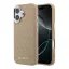 Karl Lagerfeld PU Perforated Gold Dots Apple iPhone 17 mágneses tok, MagSafe, bézs-arany
