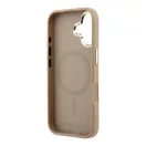 Karl Lagerfeld PU Perforated Gold Dots Apple iPhone 17 mágneses tok, MagSafe, bézs-arany