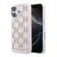 Karl Lagerfeld PU Perforated Monogram Apple iPhone 17 mágneses tok, MagSafe, rózsaszín-arany
