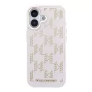 Karl Lagerfeld PU Perforated Monogram Apple iPhone 17 mágneses tok, MagSafe, rózsaszín-arany