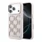 Karl Lagerfeld PU Perforated Monogram Apple iPhone 17 Pro Max mágneses tok, MagSafe, rózsaszín-arany