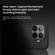   Nillkin CamShield Pro Xiaomi 17T Pro műanyag hátlap tok kameravédelemmel, átlátszó-fekete