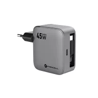   Forcell F-Energy VT-R5 USB-C hálózati töltő adapter USB-C kábellel, QC4.0, 3A, 45W, ezüst