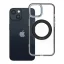 Apple iPhone 14 tok, gyűrűs kitámasztóval, kameravédő peremmel, MagSafe, átlátszó-fekete
