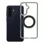 Samsung Galaxy A57 tok, gyűrűs kitámasztóval, kameravédő peremmel, MagSafe, átlátszó-fekete