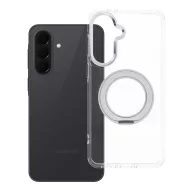   Samsung Galaxy A37 tok, gyűrűs kitámasztóval, kameravédő peremmel, MagSafe, átlátszó-fehér
