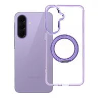   Samsung Galaxy A57 tok, gyűrűs kitámasztóval, kameravédő peremmel, MagSafe, átlátszó-lila