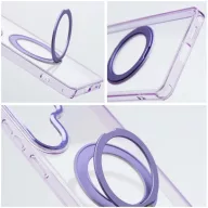   Samsung Galaxy A57 tok, gyűrűs kitámasztóval, kameravédő peremmel, MagSafe, átlátszó-lila