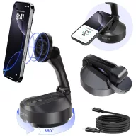   Comitok Mota asztali telefon tartó, iPhone, MagSafe, Tripod, arckövetéssel, fekete