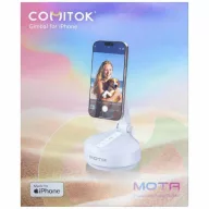   Comitok Mota asztali telefon tartó, iPhone, MagSafe, Tripod, arckövetéssel, fehér