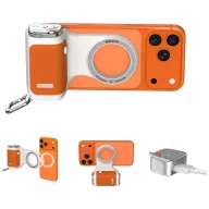   Comitok Moca telefon tartó fényképezéshez, MagSafe, IOS kompatibilis, narancs