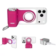   Comitok Moca telefon tartó fényképezéshez, MagSafe, IOS kompatibilis, rózsaszín