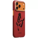 Pitaka Edge Apple iPhone 18 Pro Max / 17 Pro Max hátlap tok, MagSafe, Aramid, piros-fekete (Horse Painting)
