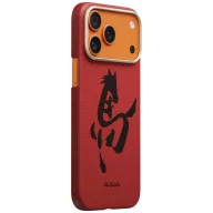   Pitaka Edge Apple iPhone 18 Pro Max / 17 Pro Max hátlap tok, MagSafe, Aramid, piros-fekete (Horse Painting)