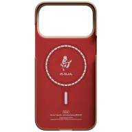  Pitaka Edge Apple iPhone 18 Pro / 17 Pro hátlap tok, MagSafe, Aramid, arany-piros (Horse Painting)