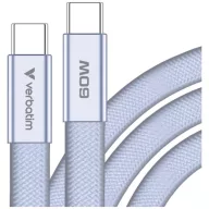   Verbatim SoftTouch USB-C-USB-C töltő- és adatkábel, 60W, PD3.0, 1,2m, lila