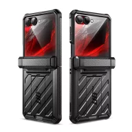   Supcase Beetle Pro Samsung Galaxy Z Flip 8 ütésálló tok, kijelző védelemmel, kitámasztóval, fekete