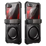  Supcase UB Grip Mag Samsung Galaxy Z Flip 8 ütésálló tok, kijelző védelemmel, kitámasztóval, Magsafe, fekete